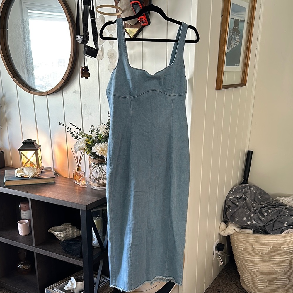 Denim Blue Sleeveless Dress